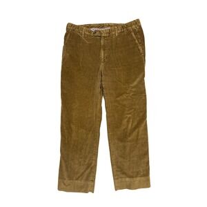 Berle Mens Tan Corduroy Pants Duca Visconti di Modrone Italian Fabric Size 36x28